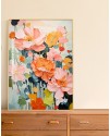 北歐風清新 花卉 晶瓷面掛畫 裝飾掛畫連鋁畫框 40X60CM DF